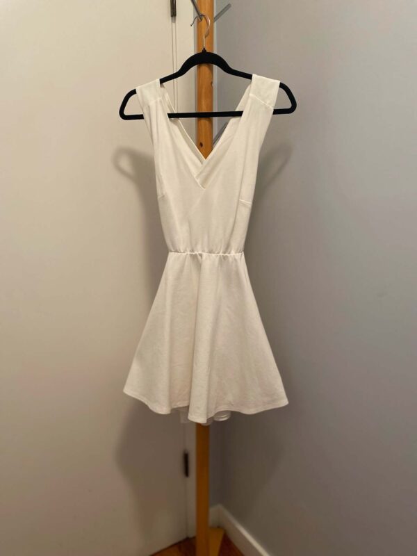 Lulus White Cross-Back Halter Mini Dress | Size M