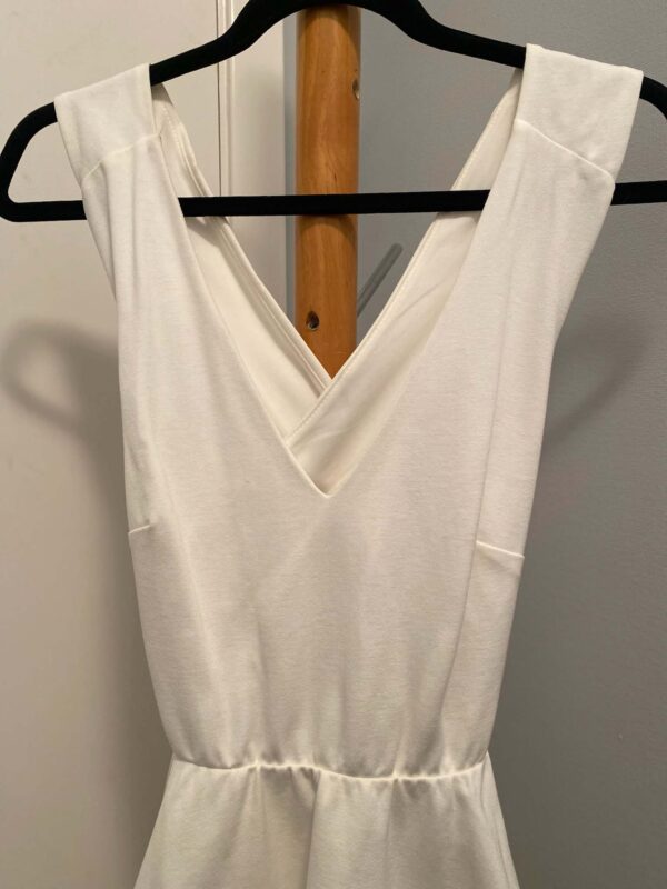 Lulus White Cross-Back Halter Mini Dress | Size M - Image 2