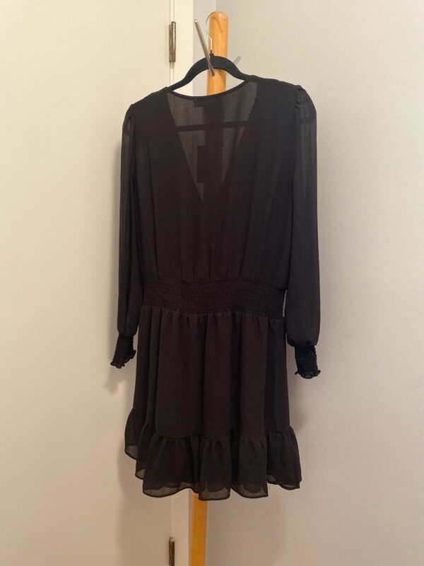 Michael for Michael Kors Long Sleeve V-Neck Ruffle Dress | Size P/L - Image 3