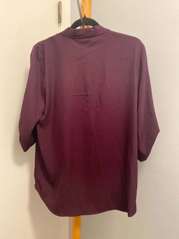 Calvin Klein Purple Roll-Sleeve Blouse | Size M - Image 5