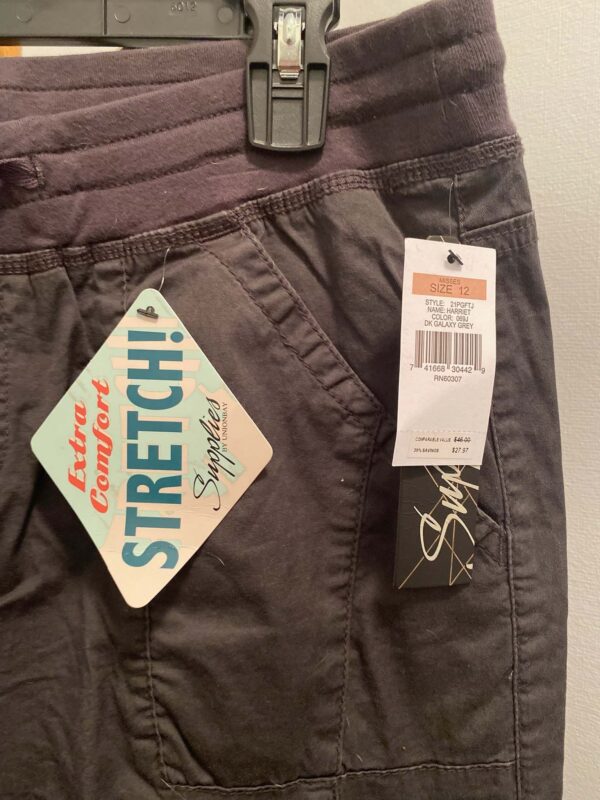 Charcoal Grey Stretch Capri Pants | Size 12 - Image 2