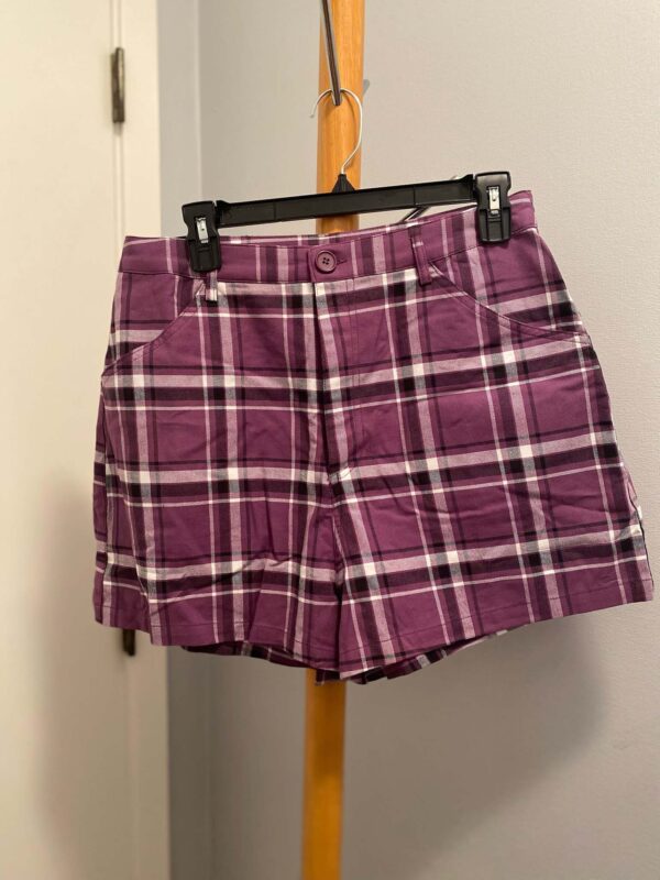 Black Friday Purple Plaid Shorts | Size 12