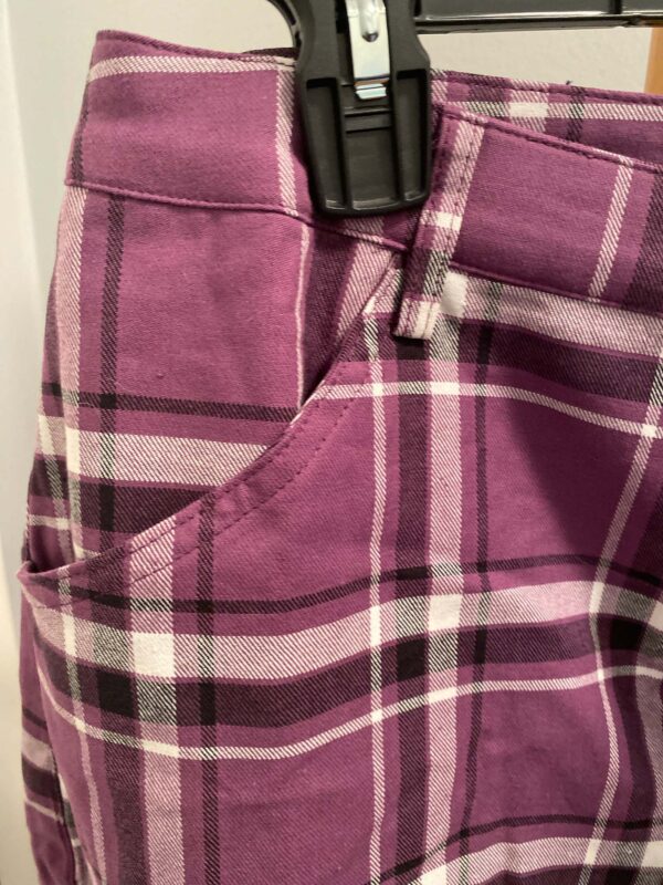 Black Friday Purple Plaid Shorts | Size 12 - Image 3