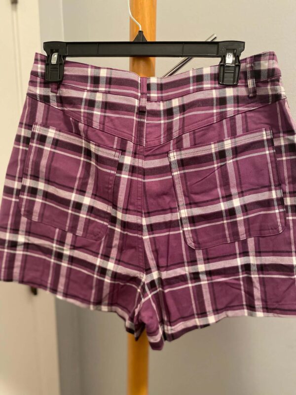 Black Friday Purple Plaid Shorts | Size 12 - Image 4