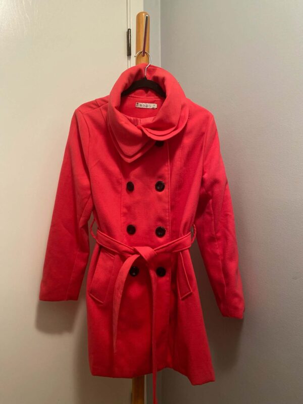 Hot Pink Fleece Outerwear Coat