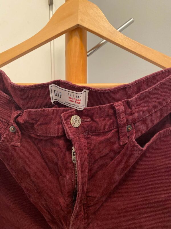 Gap Burgundy Corduroy Pants Size 14 - Image 2