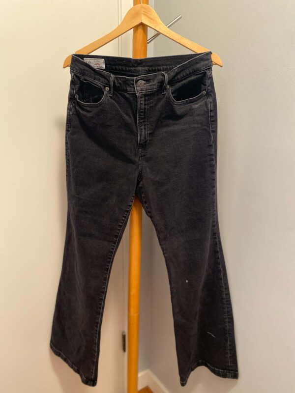 Gap High-Rise Flare Black Jeans Size 14 S