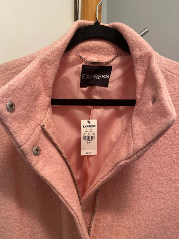 Express Pink Outerwear Wool Jacket Size S/P - Image 4