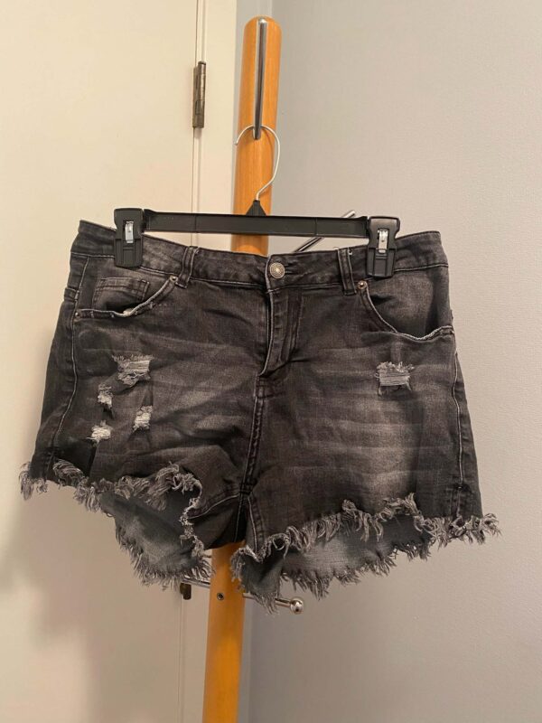 LOT of 2 Pair of Black Denim Shorts Size 10 - Image 2