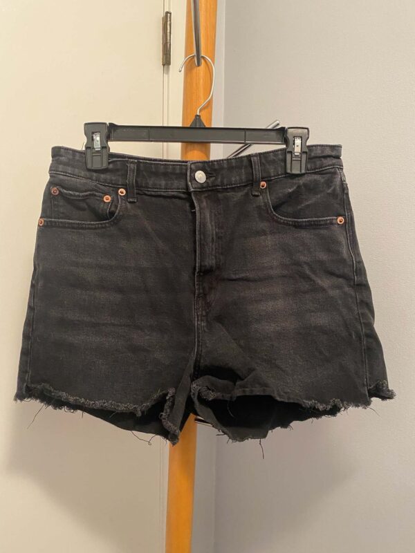 LOT of 2 Pair of Black Denim Shorts Size 10 - Image 4