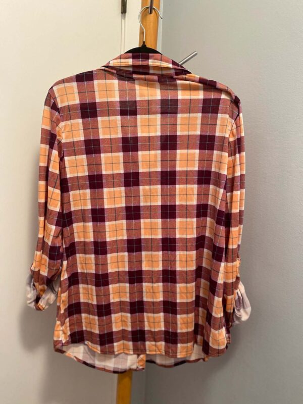 White Mark Couture Collection Plaid Button-Down Shirt Size XL - Image 4