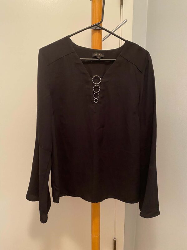 Goldray Black Long Sleeve Blouse