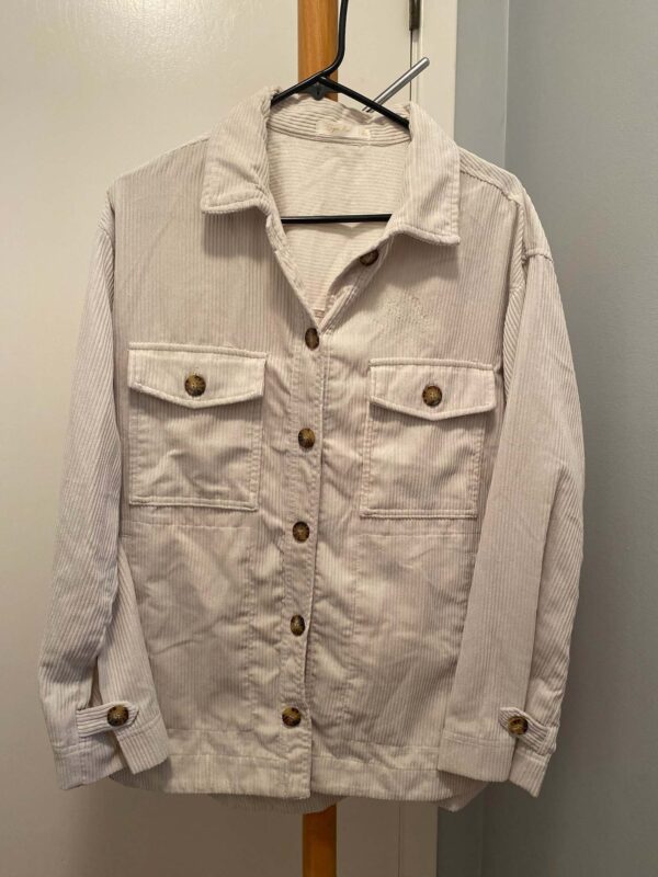 Sugar Rain Long Sleeve Corduroy Button Down Shirt Size L