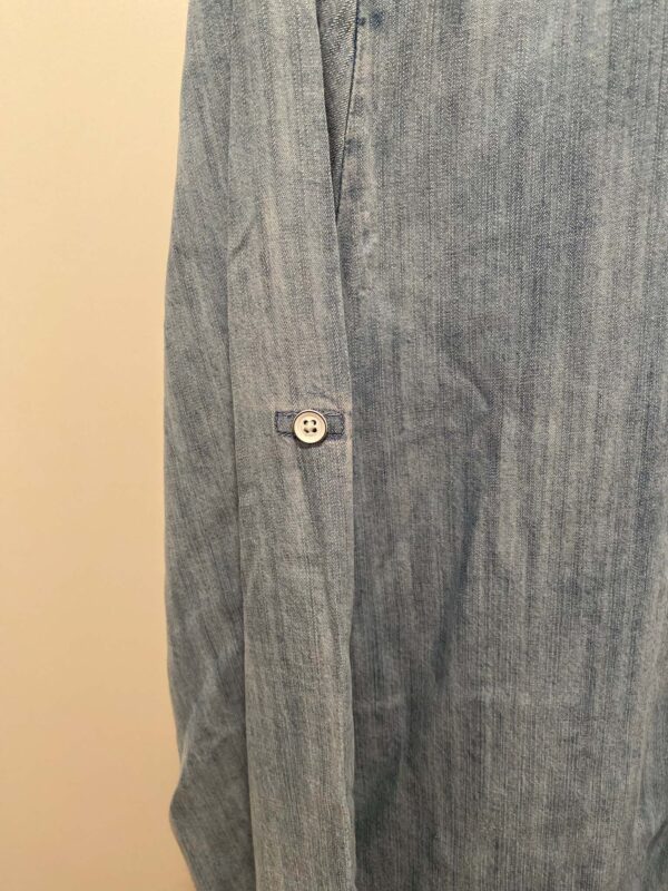 Cloth and Stone Long Sleeve Blue Denim Extra Long Shirt Size L - Image 5