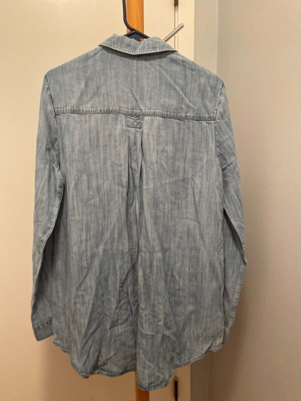 Cloth and Stone Long Sleeve Blue Denim Extra Long Shirt Size L - Image 3