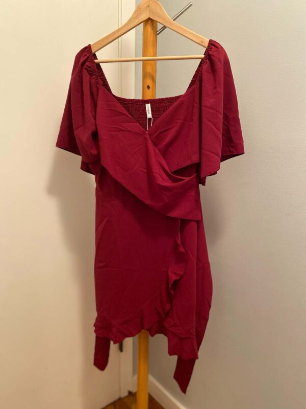 DOKOTOO Burgundy Dress Size XL