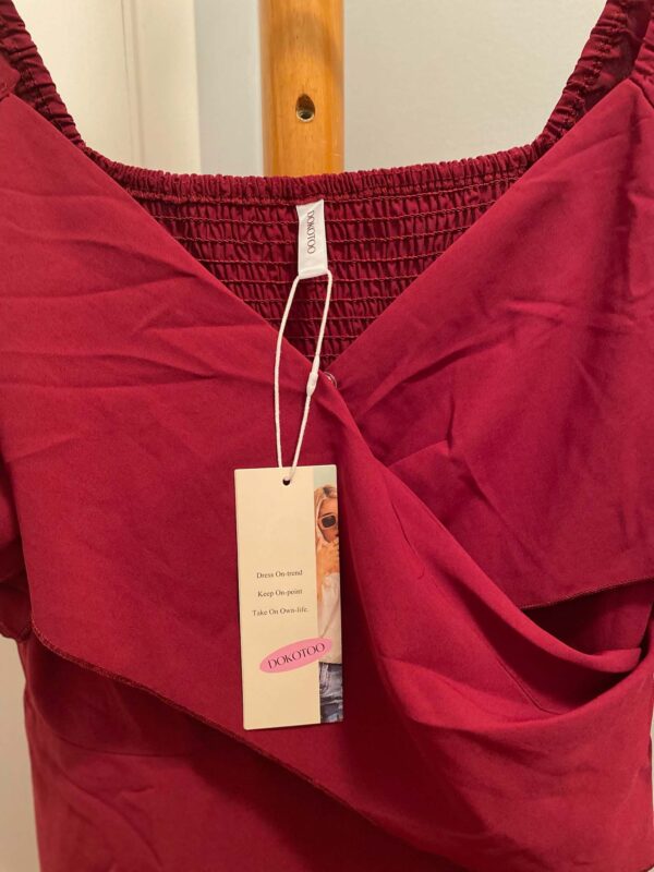 DOKOTOO Burgundy Dress Size XL - Image 5