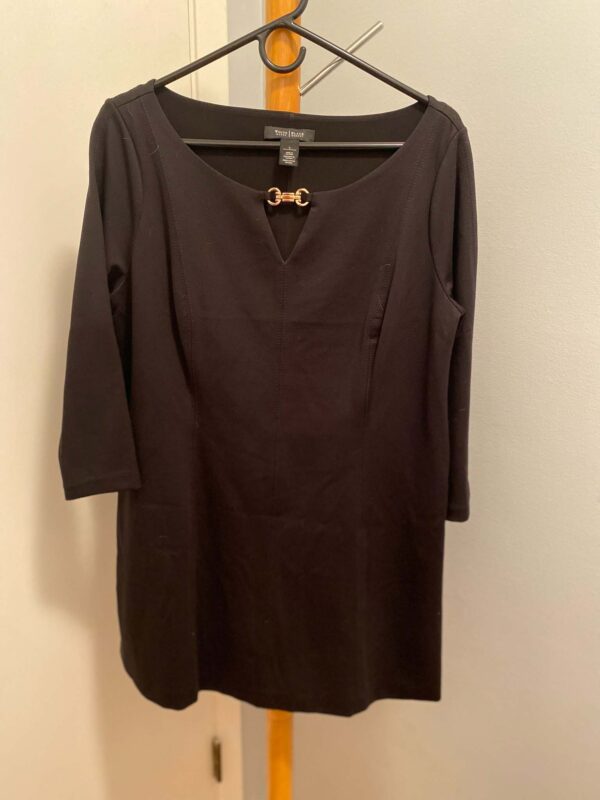 White House Black Market Black Shift Dress Size L