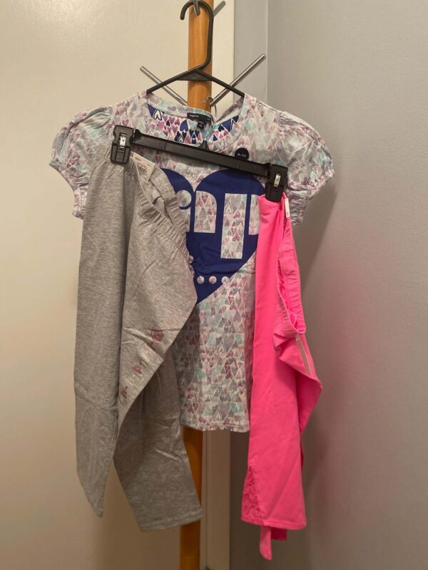 Lot of 3 Youth Garments Inc. T-Shirt and Leggings Size 12/XL 